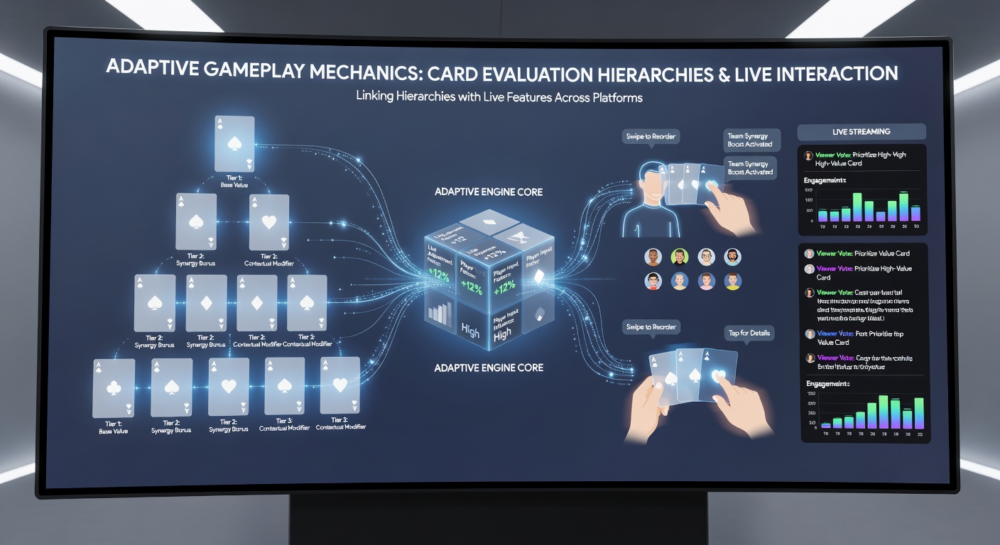 Live interaction dashboard displaying card hierarchies adjusted for incentive rewards in a digital card game session