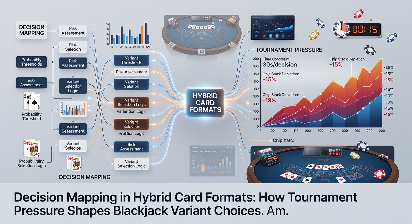 Illustration of tournament bracket structures influencing blackjack variant decisions with overlaid reward incentive paths