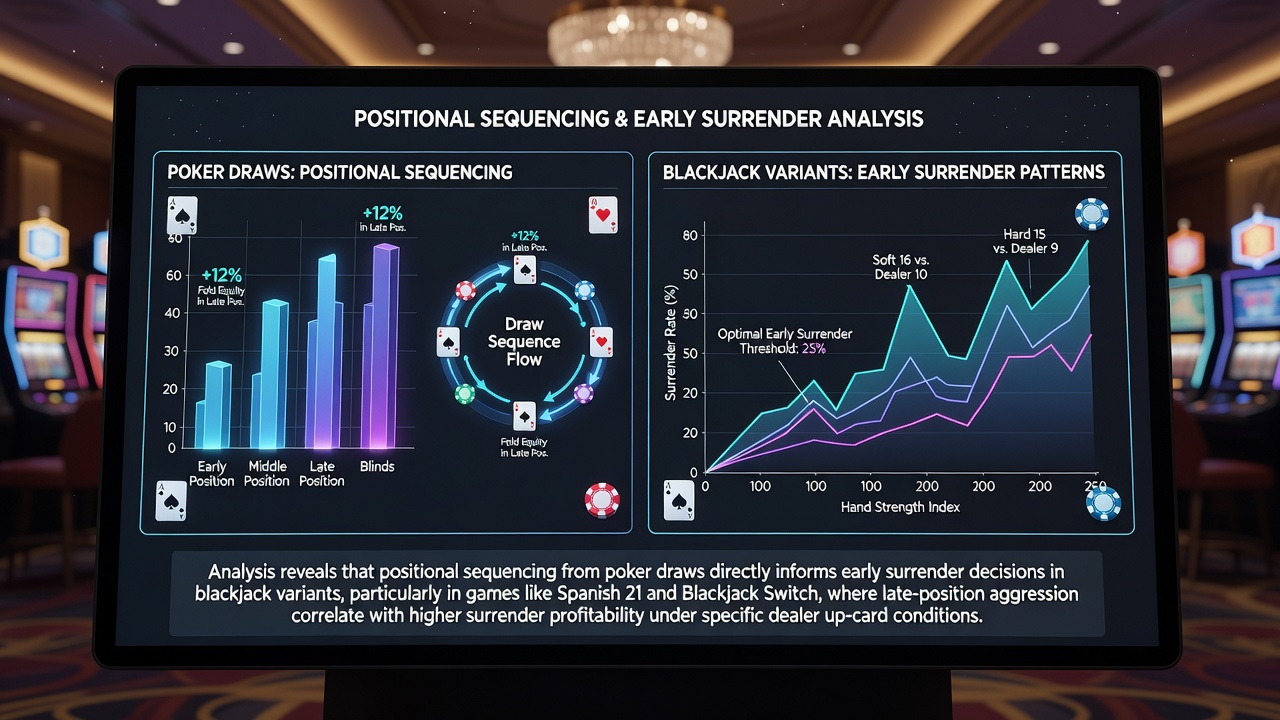 Chart comparing surrender rates before and after poker positional training in promotional blackjack variants