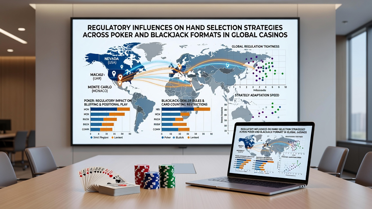 Players reviewing strategy charts at regulated blackjack and poker tables